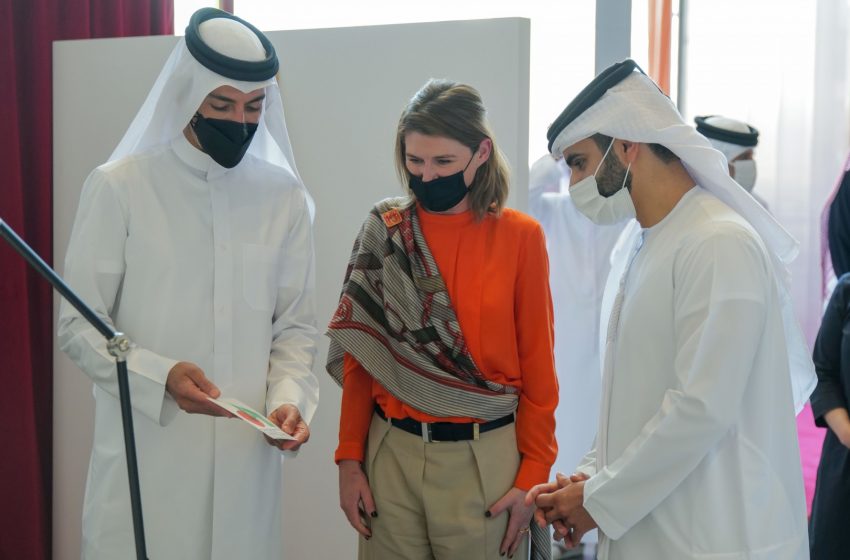  Mansour bin Mohammed opens Hermes Carre Club exhibition in Dubai