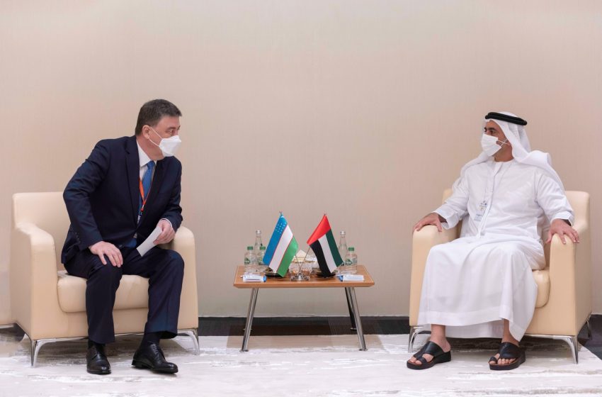  Saif bin Zayed meets Uzbek counterpart on sidelines of IDEX 2021