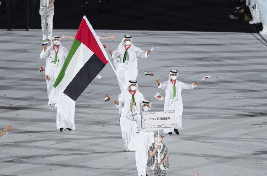  Al Matrooshi bears UAE flag In Tokyo Olympics opening ceremony