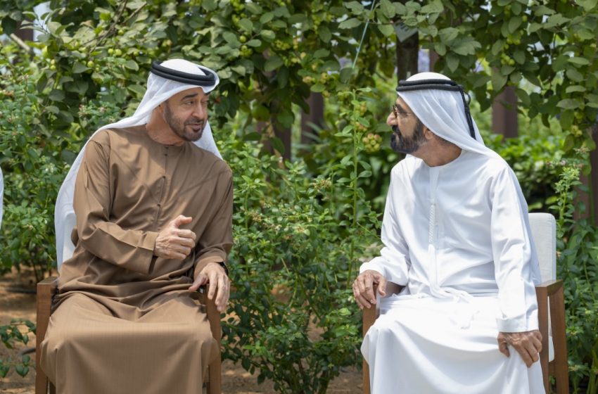  Mohamed bin Zayed, Mohammed bin Rashid review national strategic projects