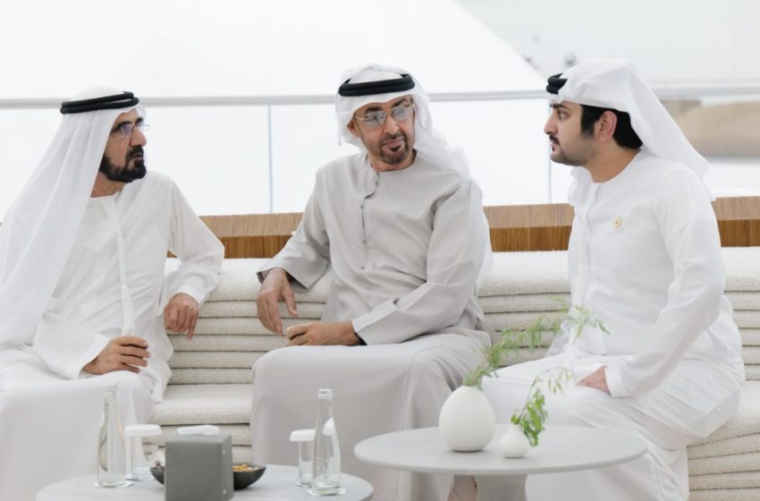  Mohammed bin Rashid, Mohamed bin Zayed meet at UAE Pavilion at Expo 2020 Dubai