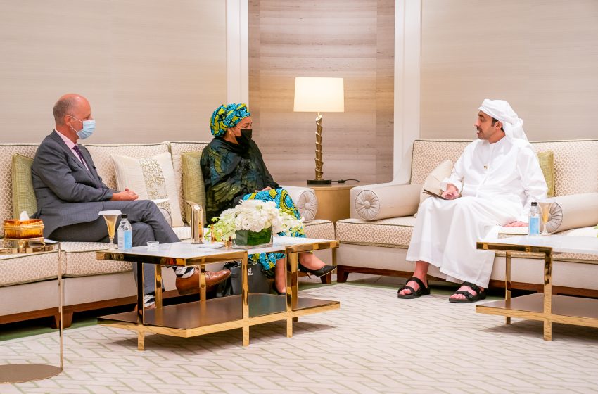 Abdullah bin Zayed receives UN Deputy Secretary-General at Expo 2020 Dubai