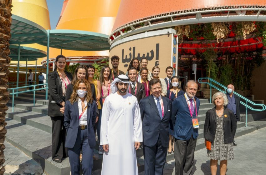  Hamdan bin Mohammed visits pavilions of Spain, Hungary, Republic of Korea at Expo 2020 Dubai