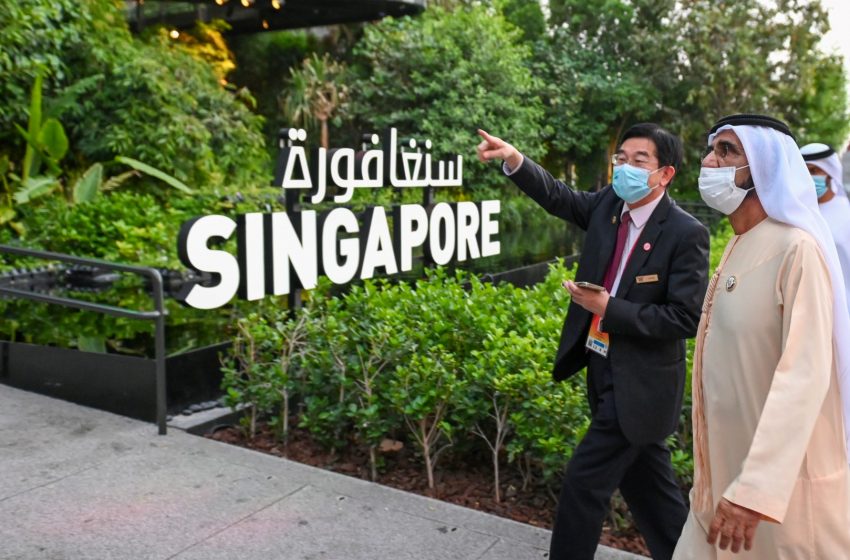  Mohammed bin Rashid visits pavilions of Jordan, Singapore at Expo 2020 Dubai