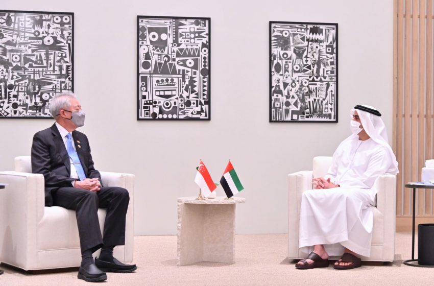  Saif bin Zayed meets Singapore’s Senior Minister and Coordinating Minister for National Security