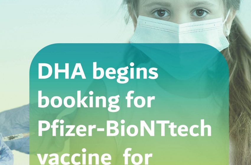  DHA opens Pfizer-BioNTech vaccine booking slots for children aged 5-11