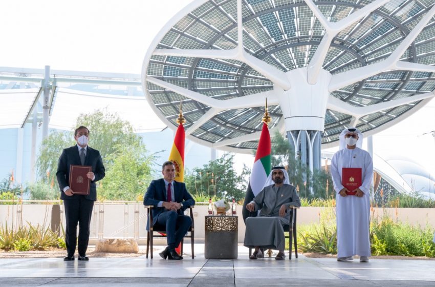  Mohammed bin Rashid meets with Prime Minister of Spain at Expo 2020 Dubai
