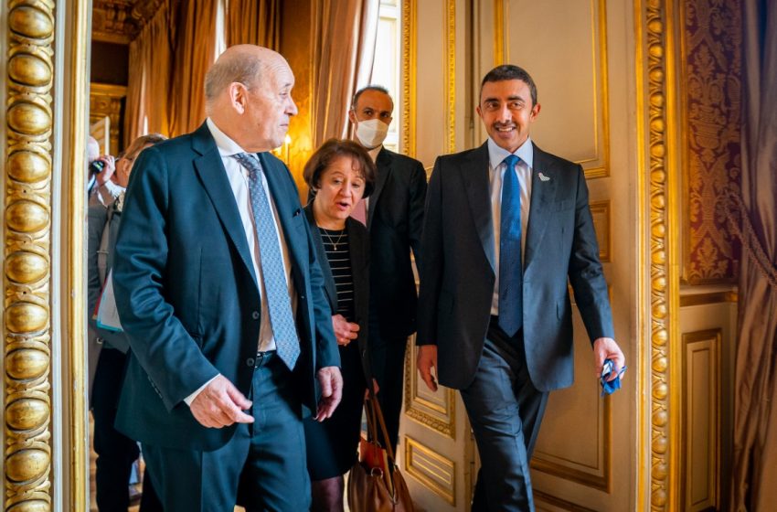  Abdullah bin Zayed, French FM review consolidating strategic partnership