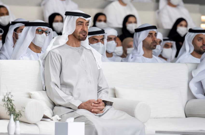  Mohamed bin Zayed attends Ramadan lecture on solving global challenges through innovation at Majlis Mohamed bin Zayed
