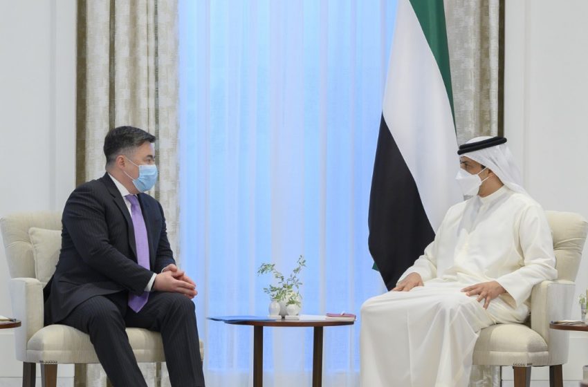  Mansour bin Zayed receives Kazakh official