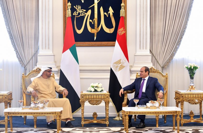  UAE President arrives in Al Alamein City, discusses fraternal relations with Egyptian President