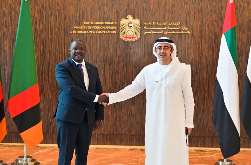  Abdullah bin Zayed receives Zambian counterpart