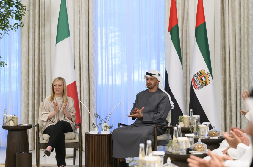  UAE President receives Prime Minister of Italy