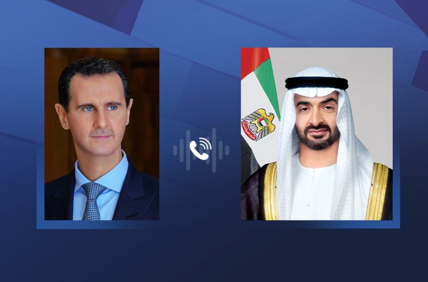  UAE President receives phone call from Syrian President