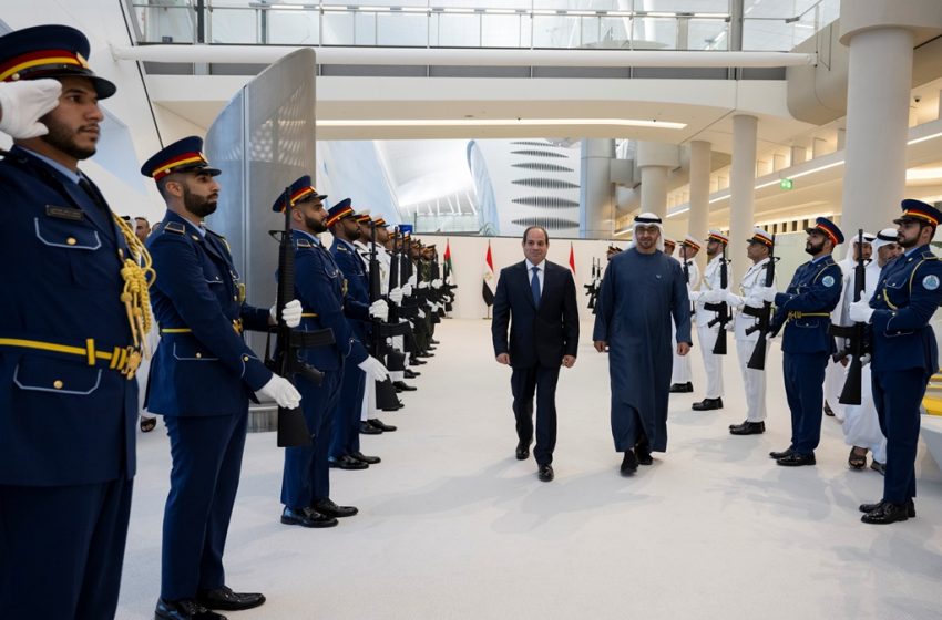  UAE, Egyptian Presidents discuss bilateral cooperation, regional developments