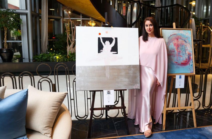  Russian artist Dasha Vong showcases her abstract paintings in Dubai