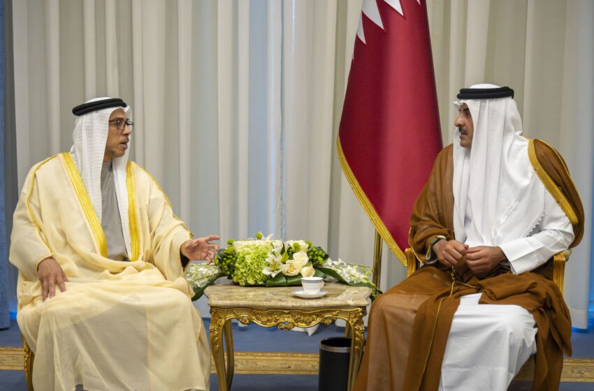 Mansour bin Zayed meets Emir of Qatar in Sharm El-Sheikh