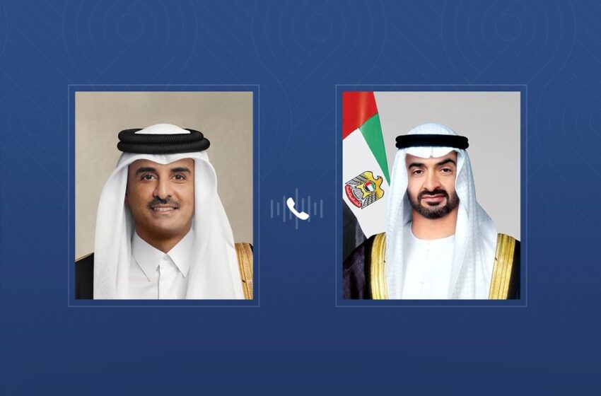  UAE President, Emir of Qatar discuss fraternal ties, regional developments in phone call